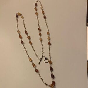 Elegant Amber Beaded Necklace